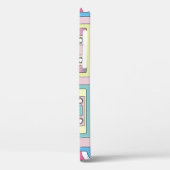 Kleurrijke cassettes, roze achtergrondpatroon. Case-Mate iPhone case (Achterkant / Links)