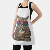 Kleurrijke Cat Barista Schort – Schattigee Coffee  (Insitu)