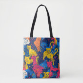 Kleurrijke Cat Collage Canvas tas (Voorkant)
