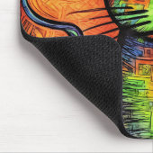 Kleurrijke Cat Custom Name Muismat (Hoek)