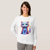 Kleurrijke Cat Delight T-shirt (Voorkant volledig)