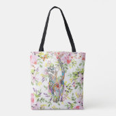 Kleurrijke Cat en Butterfly Floral Canvas tas (Achterkant)