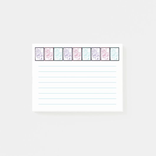 Kleurrijke Cat Prints Lined Post It Notes (Voorkant)
