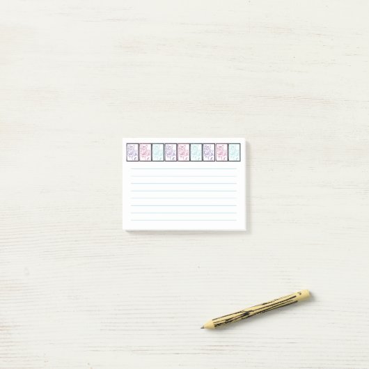 Kleurrijke Cat Prints Lined Post It Notes (Op bureau)