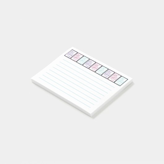 Kleurrijke Cat Prints Lined Post It Notes (Schuin)