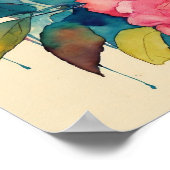 Kleurrijke Cat Silhouette Waterverf Wall Poster (Hoek)