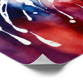 Kleurrijke Cat Silhouette Waterverf Wall Poster (Hoek)