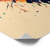 Kleurrijke Cat Silhouette Waterverf Wall Poster (Hoek)