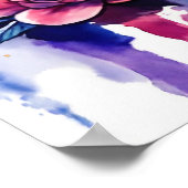 Kleurrijke Cat Silhouette Waterverf Wall Poster (Hoek)