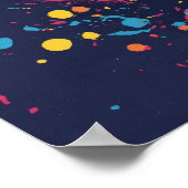 Kleurrijke Cat Silhouette Waterverf Wall Poster (Hoek)