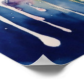 Kleurrijke Cat Silhouette Waterverf Wall Poster (Hoek)