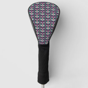 Kleurrijke Cat Sugar Skull Golfheadcover