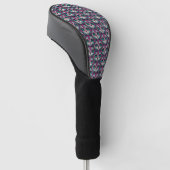 Kleurrijke Cat Sugar Skull Golfheadcover (Schuin)