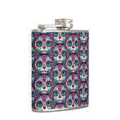 Kleurrijke Cat Sugar Skull Heupfles (Rechts)