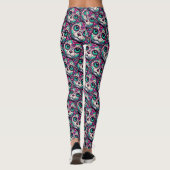 Kleurrijke Cat Sugar Skull Leggings (Achterkant)