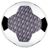 Kleurrijke Cat Sugar Skull Voetbal (Gedraaid)