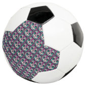Kleurrijke Cat Sugar Skull Voetbal (Drie kwart)