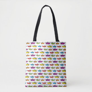 Kleurrijke Catboat Pattern Whitewater Gear Tote Bag