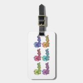 Kleurrijke Caterpillar personages leuk grillig Bagagelabel (Voorkant verticaal)