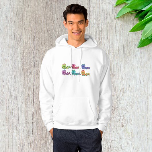 Kleurrijke Caterpillar personages leuk grillig Hoodie