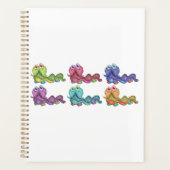 Kleurrijke Caterpillar personages leuk grillig Planner (Voorkant)