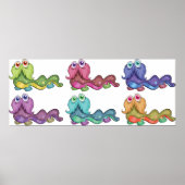 Kleurrijke Caterpillar personages leuk grillig Poster (Voorkant)