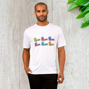 Kleurrijke Caterpillar personages leuk grillig T-shirt