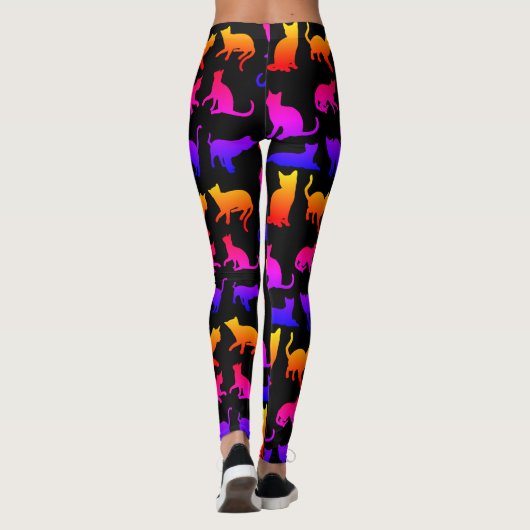 Kleurrijke Cats Design Leggings (Achterkant)
