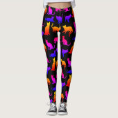 Kleurrijke Cats Design Leggings (Voorkant)