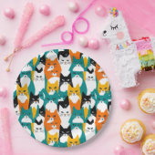 Kleurrijke Cats Patroon Papier Borden Papieren Bordje (Feest)