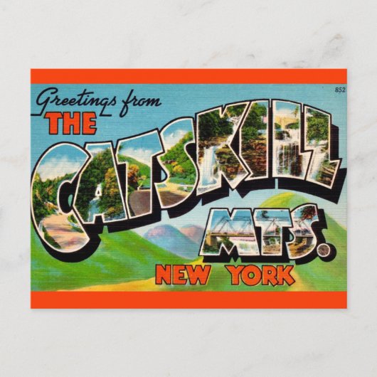 Kleurrijke Catskill Mountains Groeten Briefkaart (Voorkant)