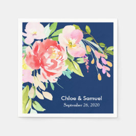 Kleurrijke Cattails en Bloemenbruiloft Servet