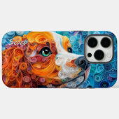 Kleurrijke Cavalier King Charles Portret Case-Mate iPhone Case (Achterkant (horizontaal))