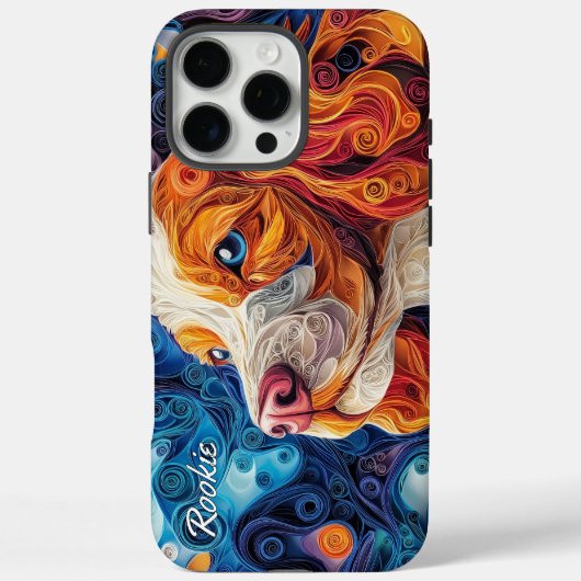 Kleurrijke Cavalier King Charles Portret Case-Mate iPhone Case (Achterkant)
