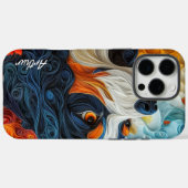 Kleurrijke Cavalier King Charles Portret Case-Mate iPhone Case (Achterkant (horizontaal))