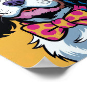 Kleurrijke Cavalier King Charles Spaniel Pop Art Poster (Hoek)