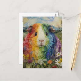 Kleurrijke Cavia in de Weide Briefkaart