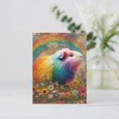 Kleurrijke Cavia in de Weide Collage Briefkaart (Staand voorkant)