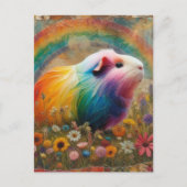 Kleurrijke Cavia in de Weide Collage Briefkaart (Voorkant)
