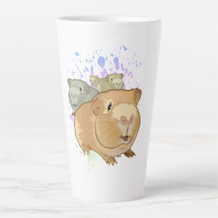 Kleurrijke Cavia Trio Regenboog Verfspatten Cute Latte Mok