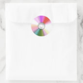 Kleurrijke cd-Sticker Ronde Sticker (Tas)
