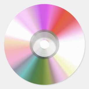 Kleurrijke cd-Sticker Ronde Sticker