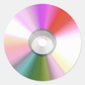Kleurrijke cd-Sticker Ronde Sticker