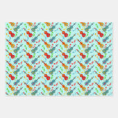 Kleurrijke cello Muzieknoten inpakpapier vellen (Voorkant 3)