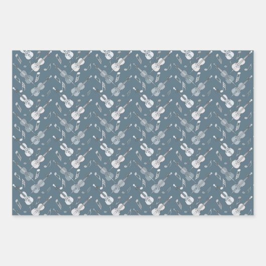 Kleurrijke cello Muzieknoten inpakpapier vellen (Voorkant)