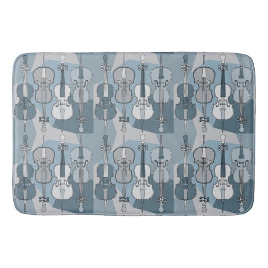 Kleurrijke Cello Patroon Badmat (Voorkant)