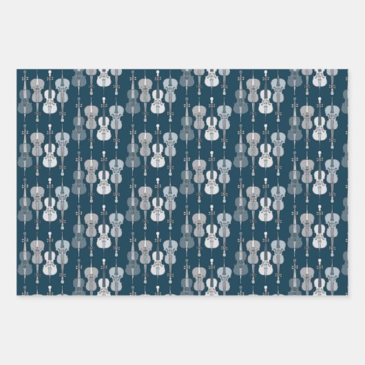 Kleurrijke Cello Patroon Wrapping Papier Bladen Inpakpapier Vel (Voorkant 3)