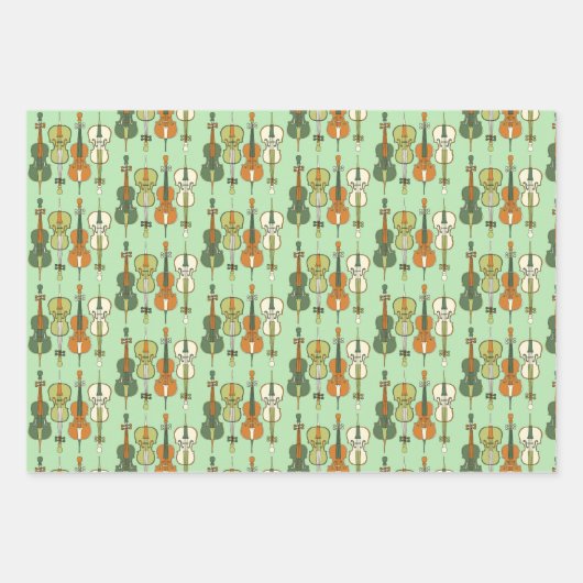 Kleurrijke Cello Patroon Wrapping Papier Bladen Inpakpapier Vel (Voorkant 2)