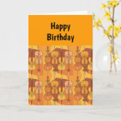 Kleurrijke Cello Pattern Birthday Kaart (Gele Bloem)