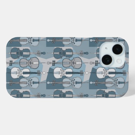 Kleurrijke Cello Pattern Hoesje-Mate iPhone Case (Achterkant (horizontaal))